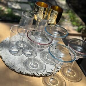 Elegant Outdoor Drinking Acrylic Set Home Bar Drinkwear Bar Decor Patio Kitchen